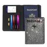 Étui de passeport de voyage en cristal de diamant porte-clé sac à main porte-passeport étui à