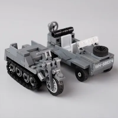 WW2 Deutsch Armee Soldat Mini figuras Gebäude Block WW2 Waffen Military Auto VW166 Fahrzeug MOC Bau Image