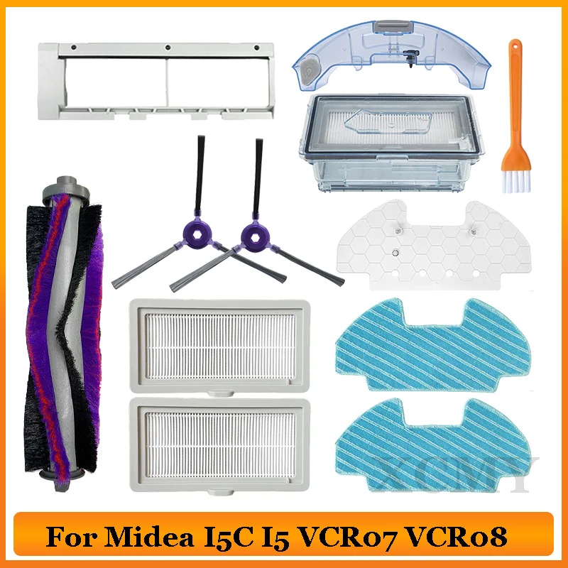 Für Midea i5 i5c VCR07 VCR08 Roboter Staubsauger Midea I5C Ersatzteile Roller Pinsel Mopp Halterung Staub Box Wasser Tank Zubehör Image
