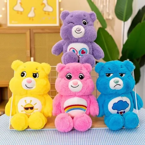 Miniso Regenbogen Teddybär Plüsch tier Schlaf kamerad für Mädchen Baby Kinder rosa bunte Bär
