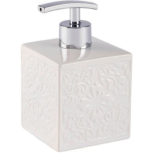 Seifen Spender Cordoba 500 ml Dosierer Bad Keramik Ornamenten wc Küchen - weiss - Wenko