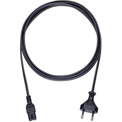 Oehlbach - Strom Anschlusskabel [1x Euro-Stecker - 1x Kleingeräte-Buchse C7] 5.00 m Schwarz