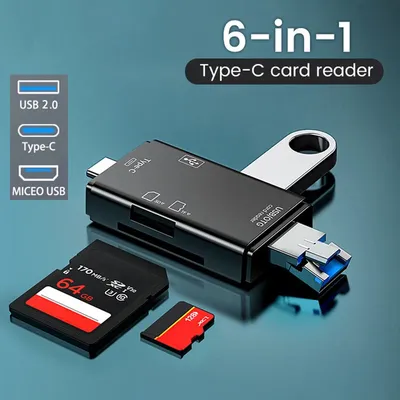 OTG SD TF Card Reader 480Mbps High-speed Transmission Adapter USB Flash Drive Adapter Type C USB 2.0