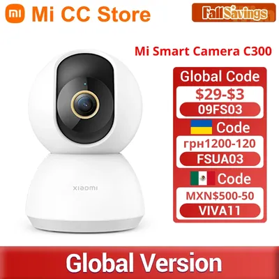 Global Version Xiaomi 360° Home Security Camera C300 Super Clear 2K Image F1.4 Large Aperture AI