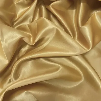 Shiny Gold Satin Fabric for Sewing Dress, Background Decoration, Lining Material, Sold by Yard