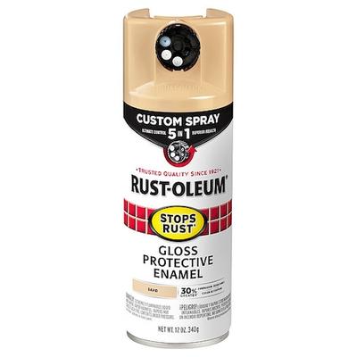 RUST-OLEUM 376905 Rust Preventative Spray Paint, Sand, Gloss, Solvent, 12 Oz