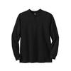 Men's Big & Tall Liberty Blues™ Easy-Care Ribbed Knit Henley by Liberty Blues in Black (Size 6XL) Henley Shirt