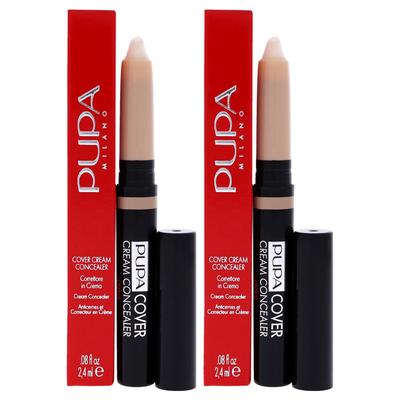 Cover Cream Concealer - 002 Beige by Pupa Milano for Women - 0.08 oz Concealer - Pack of 2