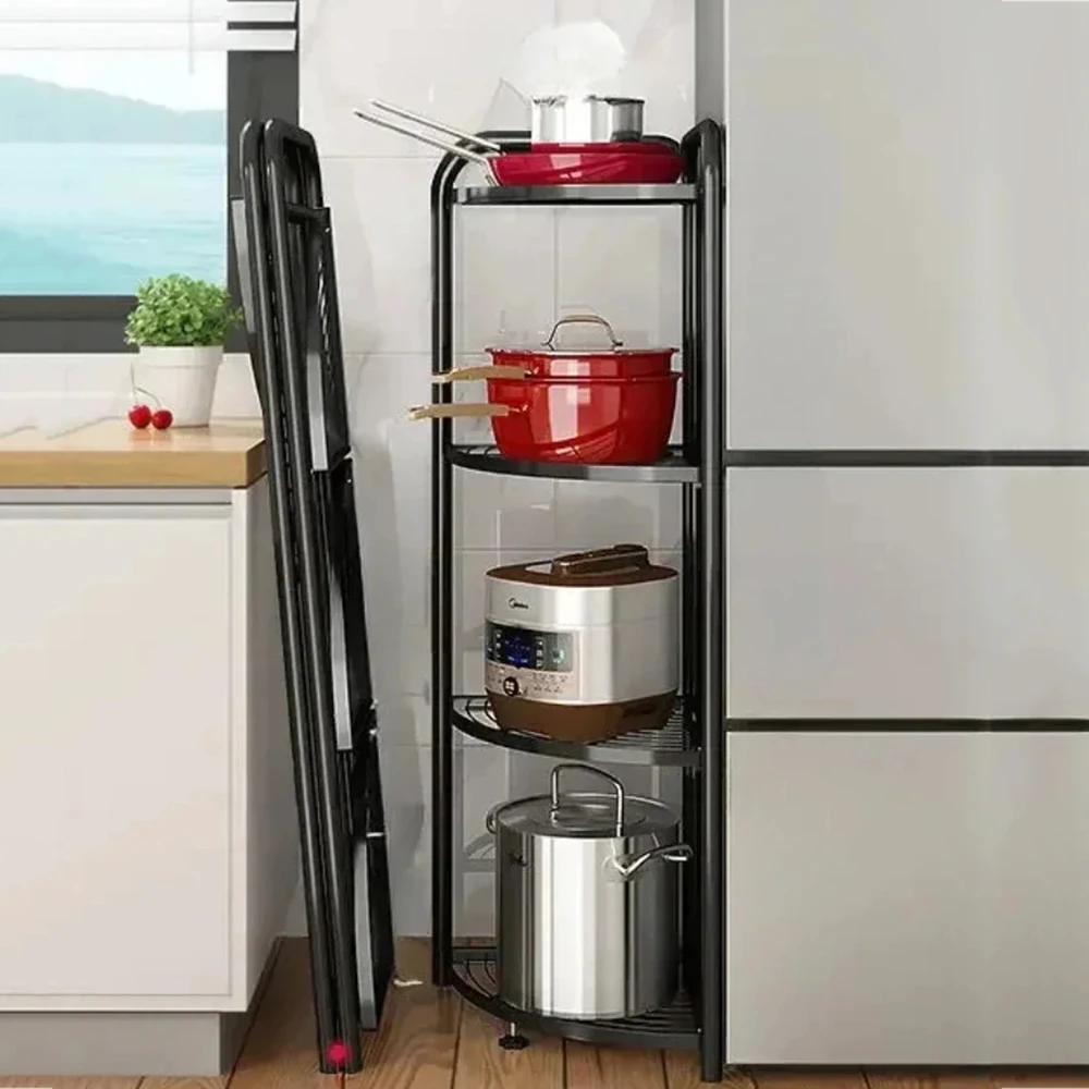 Küchenorganisatoren, Badezimmerschrank-Organizer, Aufbewahrung, dreieckiges Regal, bodenstehend, Toilette, mehrstöckiges, bewegliches Lagerregal