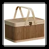 Cestino di bambù cestino intrecciato naturale cestino da Picnic in bambù con coperchio cestino