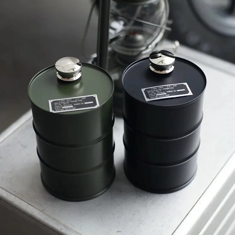 25 Unzen Alkohol Flachmann Ölfass Trommeln Whisky Flachmann Krug Flasche 304 Edelstahl Wein Likör Wodka Flasche Image