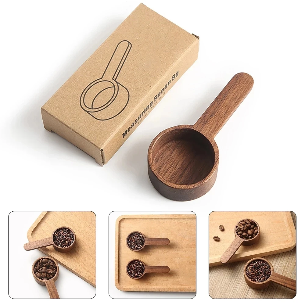 Holz Messlöffel Set Küche Messlöffel Tee Kaffee Scoop Zucker Gewürz Messlöffel Messwerkzeuge zum Kochen zu Hause Image