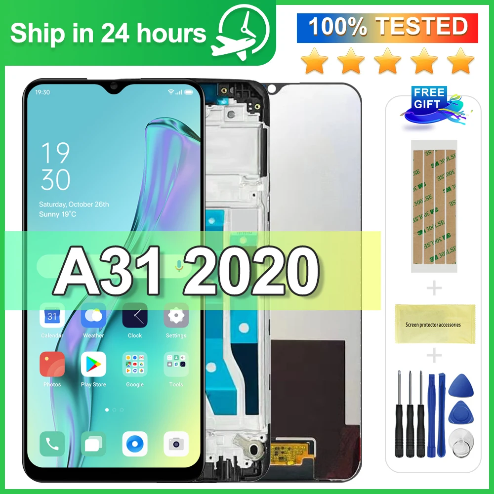 6,5 "Für OPPO A31 2020 CPH2015 CPH2073 CPH2081 CPH2029 CPH2031 Lcd Display Touchscreen Digitizer mit rahmen Image