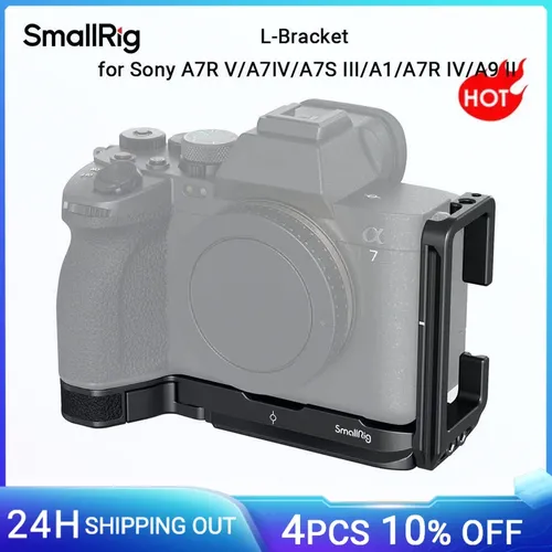 Staffa a L SmallRig per Sony Alpha 7R V / Alpha 7 IV / Alpha 7S III / A1 / Alpha 7R IV / A9 II con foro filettato 1/4""-20 -3660B