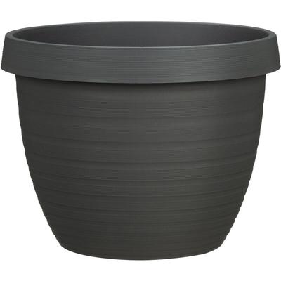 Country Star 25, Pflanzgefäß/Blumentopf/Pflanzkübel, rund, aus Kunststoff Farbe: Metallic Grey, Image