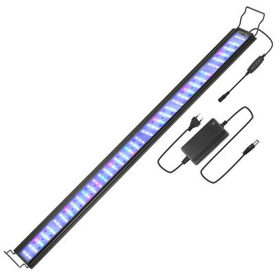 45W led Aquarium mit timer Aquariumleuchte Abdeckung rgb Licht,107-130cm - Swanew