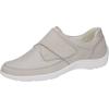 Klettschuh WALDLÄUFER "HENNI-Soft", Damen, Gr. 8 (42), silber (hellgrau, silberfarben), Nubukleder, Textil, sportlich, Schuhe, Komfortschuh, Schlupfschuh mit Klettverschuss, Weite H = sehr weit