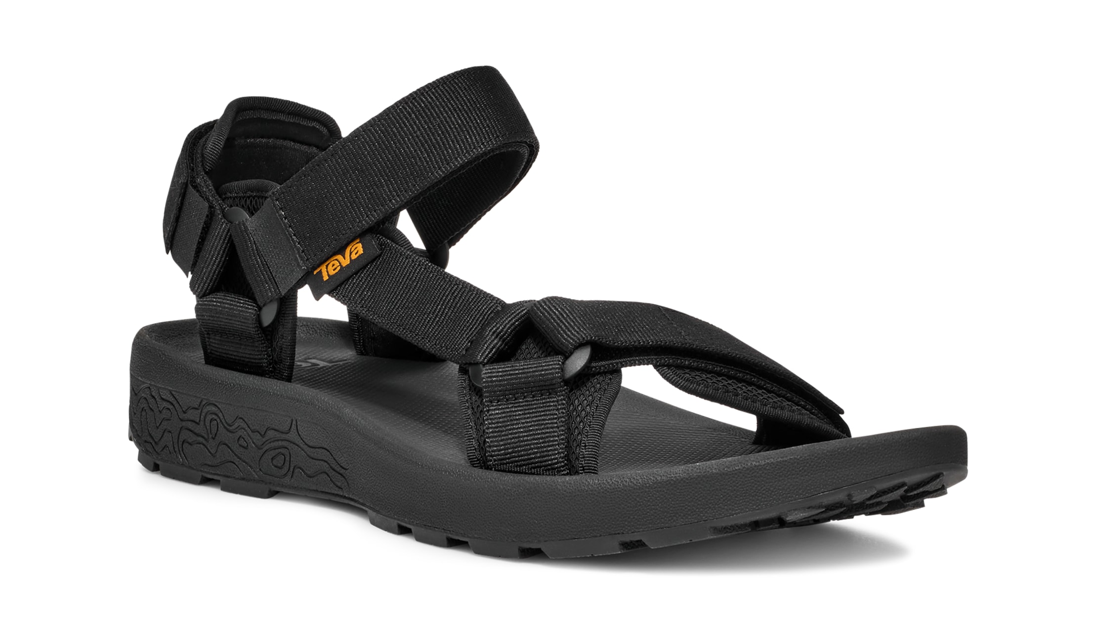 Sandale TEVA "Terragrip Sandal", Herren, Gr. 42, schwarz, Textil, Schuhe Sandale