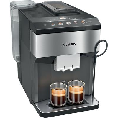 SIEMENS Kaffeevollautomat "EQ500 integral TP516DX3, App-Steuerung, Doppeltassenfunktion", schwarz (edelstahl, real schwa