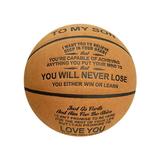 ILJNDTGBE To My Son From Dad Mom Basketball Ball Gift For Your Anniversary Birthday Wedding Holiday Graduation Gift Christmas School College Graduation Gift