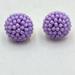 J. Crew Jewelry | J. Crew Lavender Lilac Seed Bead Beaded Post Small Round Stud Pierced Earrings | Color: Gold/Purple | Size: Os