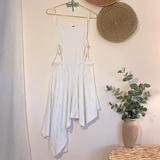 Free People Dresses | Free People Asymmetrical Cut Out String Tie Summer Dress | Color: White | Size: M