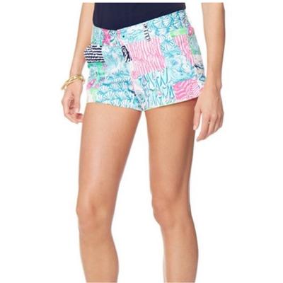 Lilly Pulitzer Shorts | Lilly Pulitzer Walsh Shorts Osterville Patch Size 00 | Color: Blue | Size: 00