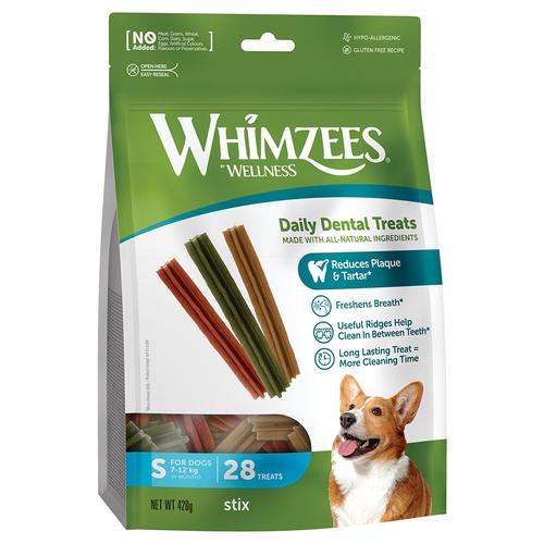 360g Whimzees Wellness Stix für Hunde Größe S: (7-12kg,28 Stück) Hundesnacks