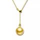 MBVHVVJC Necklaces for Women Natural South Sea Pearl Pendant Necklace Pure Gold Yellow Chain for Women Fine Jewelry