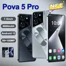 5G Original contactivasakeshart Pova 5 Pro telefono móvil 7.3HD schermo 16G + 1T 6800Mah 50MP +
