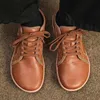 Herrenschuhe, breite Barfußschuhe für Herren, minimalistische Spaltleder-Freizeitschuhe,