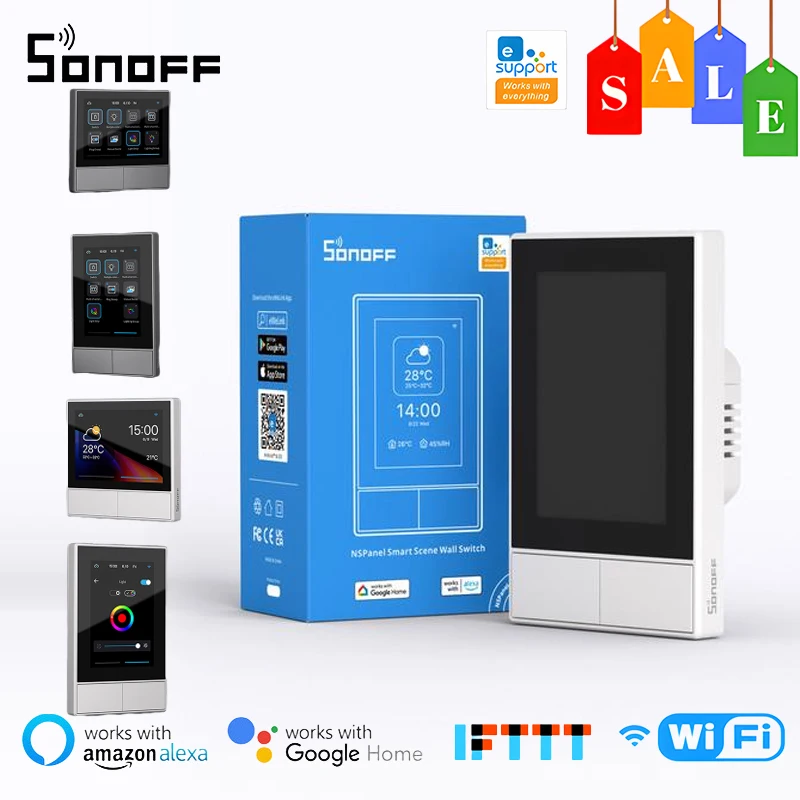 SONOFF NSPanel Smart Szene Wand Schalter EU/UNS WiFi Smart Thermostat Display Schalter Alle-in-Eine Steuer über Alexa Alice Google Hause Image