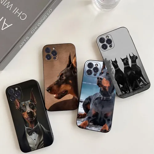 Dobermann Hund Handy hülle für iPhone 14 11 12 13 Mini Pro XS Max Cover 6 7 8 plus x xr se 2020
