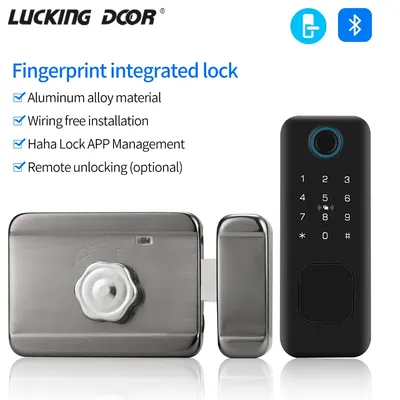 Hahalock Bluetooth Finger abdruck Türschloss für Holz Metall Tür Tor mit App-Schlüssel Smart Electronic Lock Biometrie IC Kartens chloss