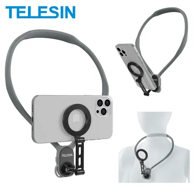 Telesin max magnetische Hals halterung Silikon Schnell verschluss für iPhone 15 14 13 12 11 10