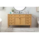 Three Posts™ Losh 60" Single Bathroom Vanity Set Wood/Marble in Brown | 35 H x 60 W x 21.5 D in | Wayfair 2E549C75867E4E10BA1875DA01AD09B6