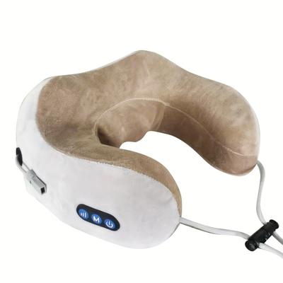 Electric Neck Massager, U-shaped Massage Pillow Cervical And Neck Massager With Durable Memory Sponge, Massage Pillow With Heat, Deep Tissue Kneading For Relax Airplane Car Travel Office Home Gift