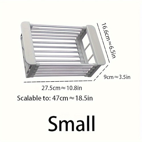 1pc scolapiatti per lavello da cucina cestello di scarico per lavello per verdure portafiltro per lavaggio verdure portaoggetti per lavastoviglie scolapiatti estraibile regolabile dimensione opzionale