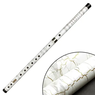 CDEFG Key White Flute Handmade Bamboo Flute Musical Instrument Professional Flute Dizi with Line