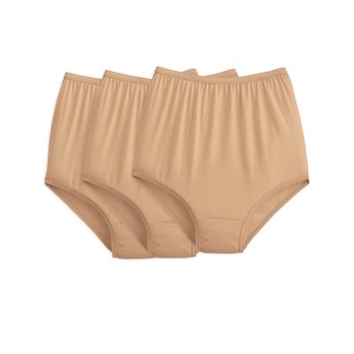 Appleseeds Women's 3-Pack Cotton Panties - Tan - 11 - Misses