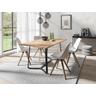 Esstisch BYLIVING ""Talea"" Tische Gr. B/H/T: 140cm x 76cm x 90cm, 140cm-Artisan Eiche, braun (artisan eiche + schwarz artisan eiche) modernes Design, 140cm und 160cm, Artisan Eiche, Old Style Wood, Beton