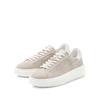 Sneaker ELBSAND "Schnürschuh", Damen, Gr. 42, grau (taupe), Obermaterial: 95% Ziegenleder, 5% Schafsleder. Futter: 100% Lederimitat. Decksohle: 100% Schafsleder. Laufsohle: 100% Synthetik, unifarben, casual, Schuhe, Schnürhalbschuh,Freizeitschuh aus...