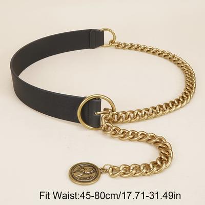 TEMU Vintage Metal Chain Pendant Belt Decoration Suit Coat Skirt Dress Chain Stitching Belt For Women