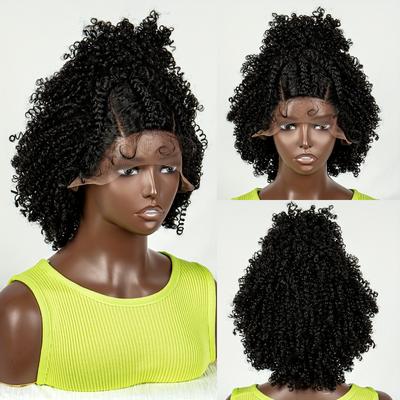 13x4 Lace Frontal Wigs For Women Synthetic Long Curly Hair Wigs With Bun Heat Resistant Hair Wigs For Daily Use