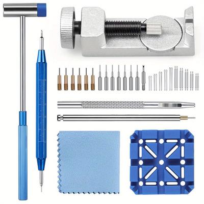 41 Piece Watch Band Tool Kit, Repair Kit For Watch Strap Adjustment And Replacement And Resizing, With Watch Link Removal Tool, 10 Spring Bars, 10 Pins