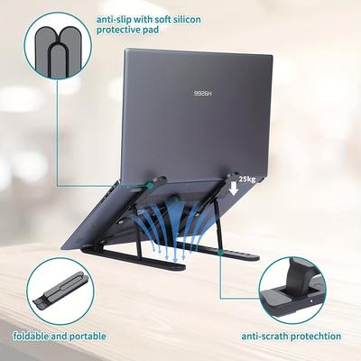 2023 Upgraded Laptop Stand: 12-15.6 Universal, Lightweight, Heat Pipe, Aluminum, Portable & Convenient!
