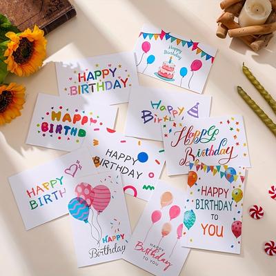 Birthday Set Of 10 Send Envelope Birthday Gift Birthday Greeting Card To Send To Send Relatives To Send Lover