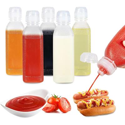 TEMU 5pcs, Square Sauce Box, Condiment Squeeze Bottles With Flip , Multicolor Portable Sauce Bottle, Bento Squeeze Bottle, Oil Bottle, Transparent Seasoning Box, Kitchen Supplies Image