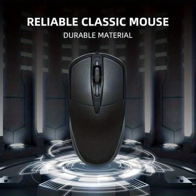 Universal Usb Wired Mouse, Suitable For Business, Home, Office, And Gaming. Optical 1200dpi Mouse, Compatible With Pc And Laptop. 1.1m Cable Usb Mouse