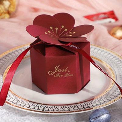 TEMU 10pcs, High-grade Wedding Candy Box - Solid Color European Wedding Gift Box For Sugar And Candy - Portable - Weddings And Gifts